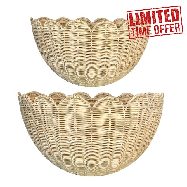 Scalloped Wall Basket