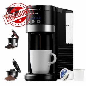 SHARDOR 3 in 1 Single Serve Coffee Maker