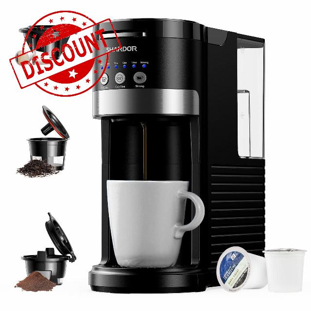 SHARDOR 3 in 1 Single Serve Coffee Maker
