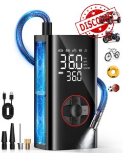 Tire Inflator Portable Air Compressor - 150PSI Cordless Air Pump for Car Tires