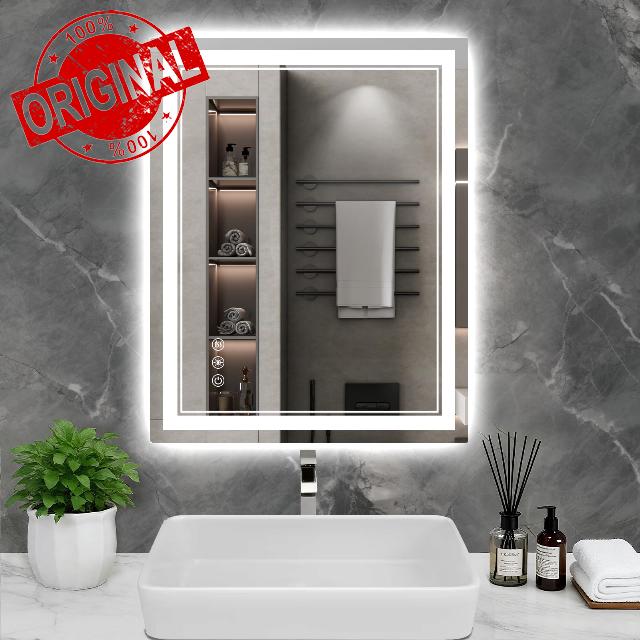 24x32 Inch LED Bathroom Mirror with Lights