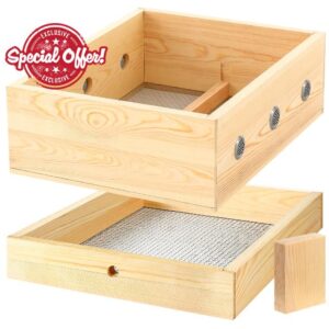 2 Pcs Beehive Candy Board 10 Frame Assembled Bee Candy Boards Feeder Moisture Quilt Box Winter Beekeeping Equipment for Hives Bee Feeder Winter Cover Well Overwintering Colonies