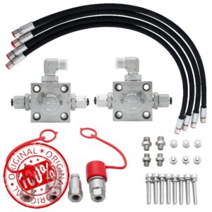 2 Pack 3 Way Hydraulic Diverter Valves Kit for 1-2 Ton Mini Excavators