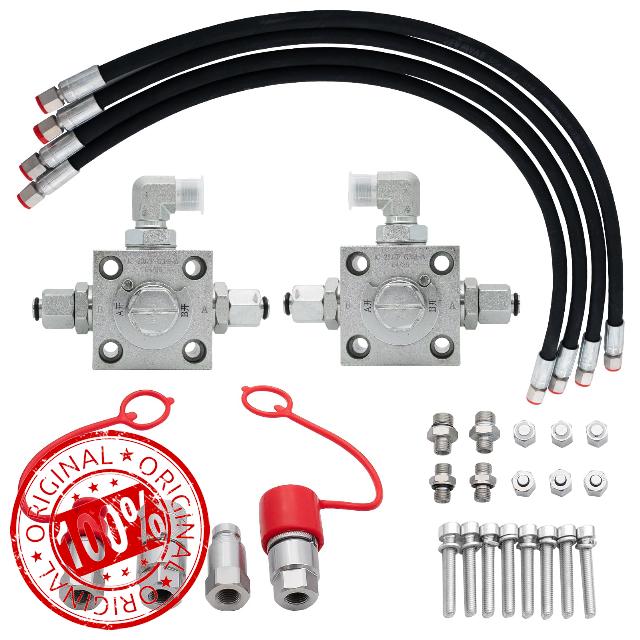 2 Pack 3 Way Hydraulic Diverter Valves Kit for 1-2 Ton Mini Excavators
