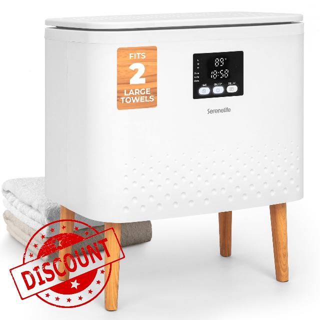 SereneLife Rectangular Towel Warmer Bucket