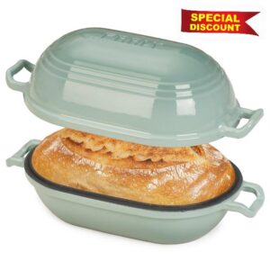 Enameled Cast Iron Dutch Oven for Sourdough Bread Baking