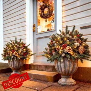 22" Prelit Christmas Urn Filler