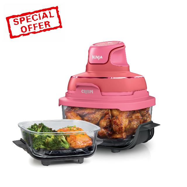 Ninja | Air Fryer | Crispi 4-in-1 Portable Cooking System | 4QT & 6 Cup Glass Containers