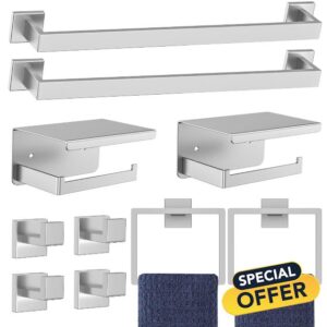 10-Pieces Brushed Nickel Bathroom Hardware Accessories Set