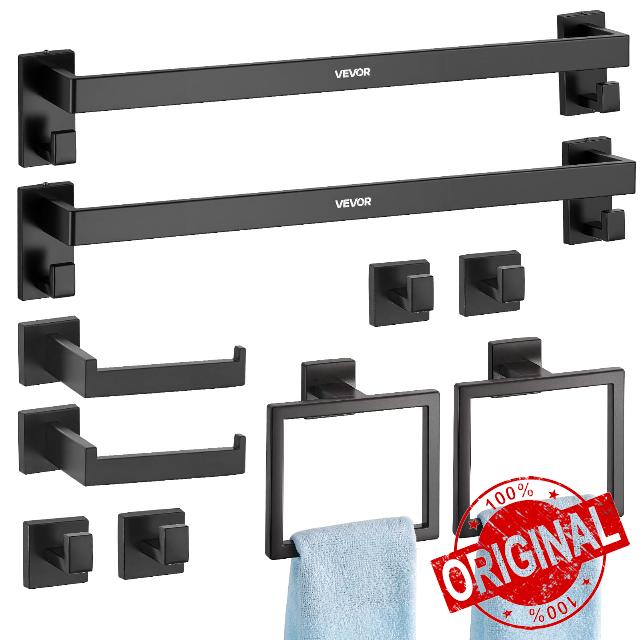 VEVOR Matte Black Bathroom Hardware Set