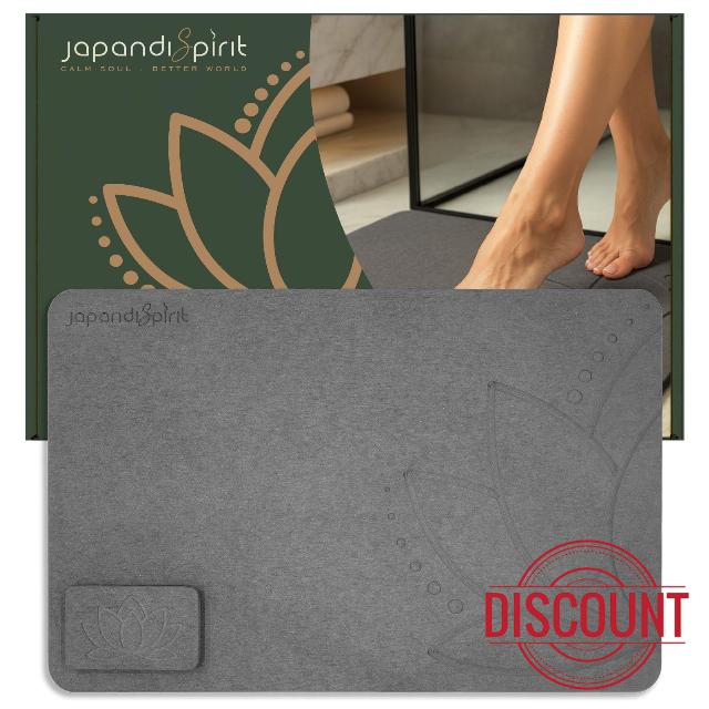West Lotus Stone Bath Mat | Quick-Dry