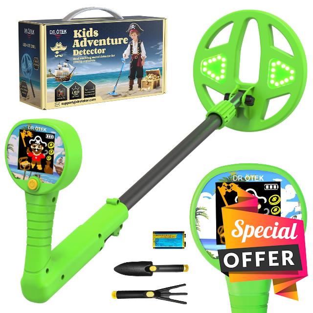 DR.ÖTEK Metal Detector for Kids - Innovative 2.4” Color LCD Display