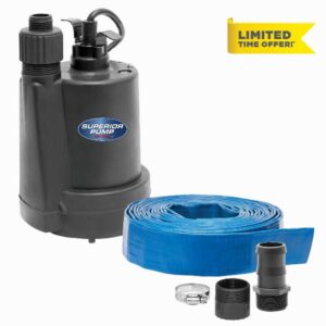 Superior Pump 91023 Thermoplastic Utility Pump with 10-Foot Cord