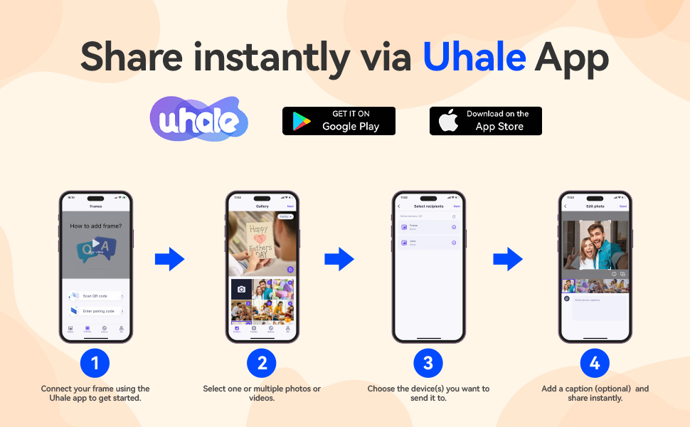 uhale digital picture frame，mom gifts，gifts for parents