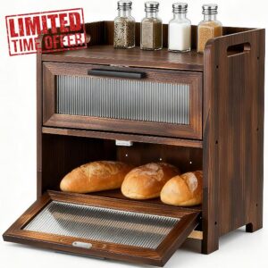 USION Bread Box for Kitchen Countertop