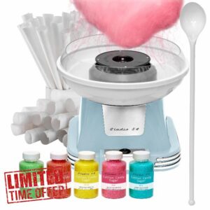 Studio 54 Retro Cotton Candy Machine with 5 Jars (11oz Each) Floss Sugar