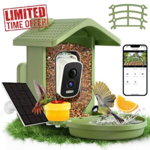 Smart Bird Feeder with Camera Solar Powered