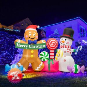 SIKADEER 8FT Christmas Inflatable Decorations 8 FT