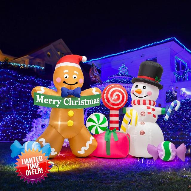 SIKADEER 8FT Christmas Inflatable Decorations 8 FT