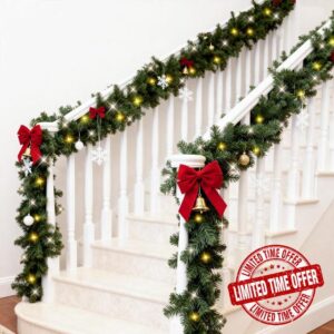 2 Pack Christmas Garlands with Lights
