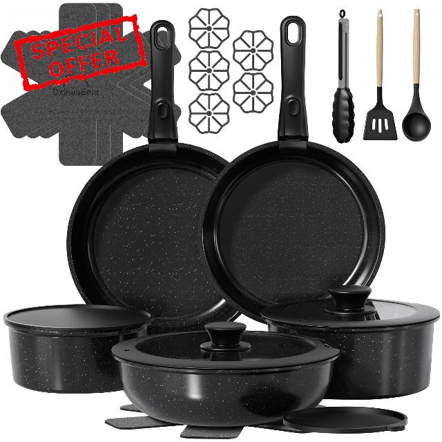 23 Pcs Pots and Pans Set Non Stick