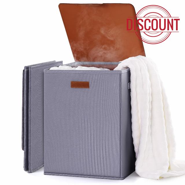 Foldable 40L Large Towel Warmer Bucket，360° Even Heating SPA Towel Warmers for Bathroom