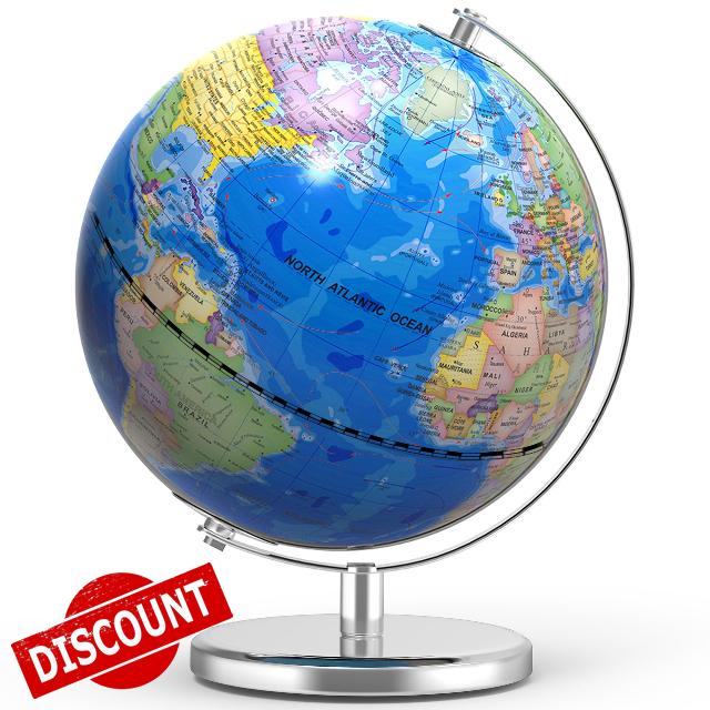 13 Inch Large World Globe for Adult