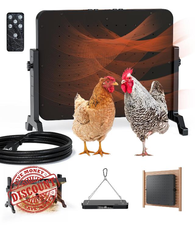 Smart Chicken Coop Heater with Thermostat