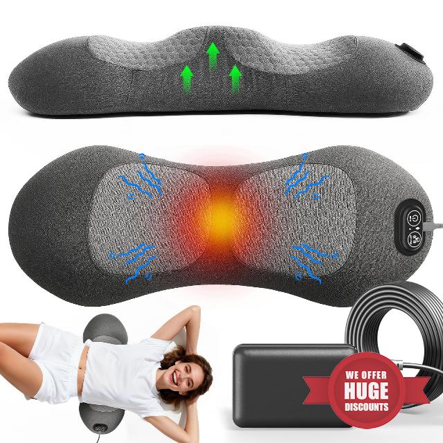 Upgraded 3-in-1 Portable Lumbar Pillow for Back Relief