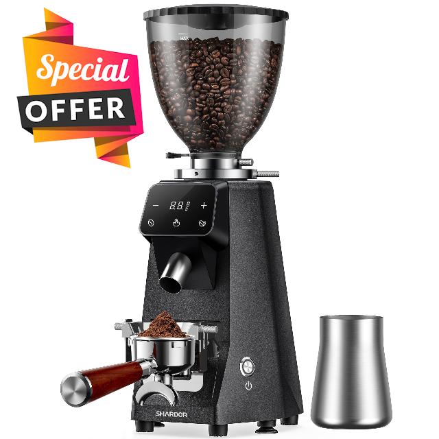 SHARDOR 64mm Flat Burr Coffee Grinder