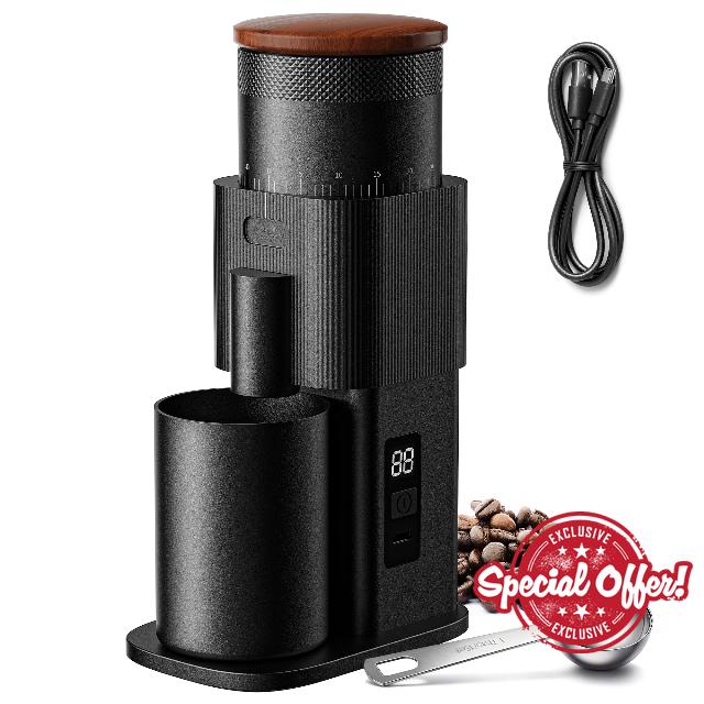 SHARDOR All-Metal Single-Dose Coffee Grinder – Quiet DC Motor