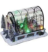 MerryPulse Christmas Snow Globes Lantern with Musical, Glitter Snowflakes Lantern with Santa Musi...