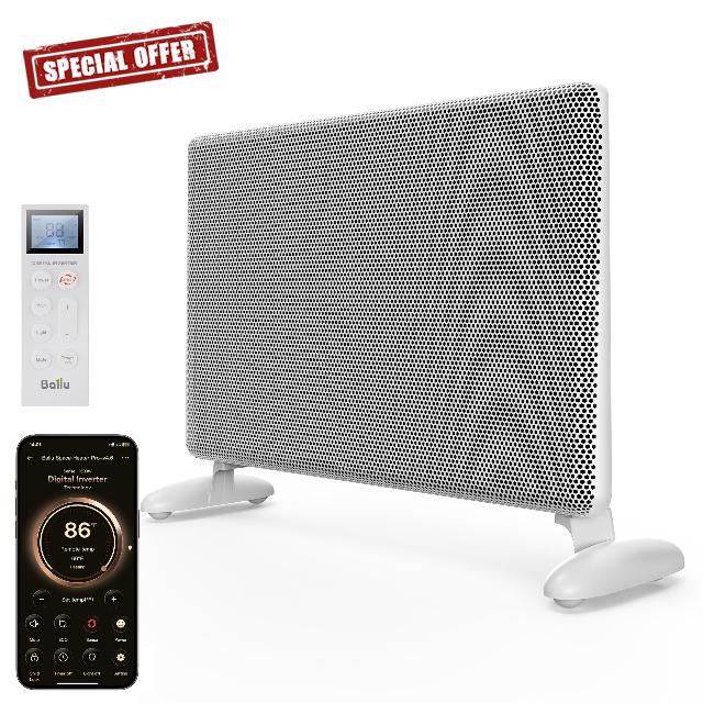 Ballu Mica Infrared Panel Space Heater for Large Room