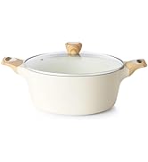SENSARTE Ceramic Nonstick Frying Pan Skillet with Lid, 12 Inch Large Deep Frying Pan, 5 Qt Saute ...