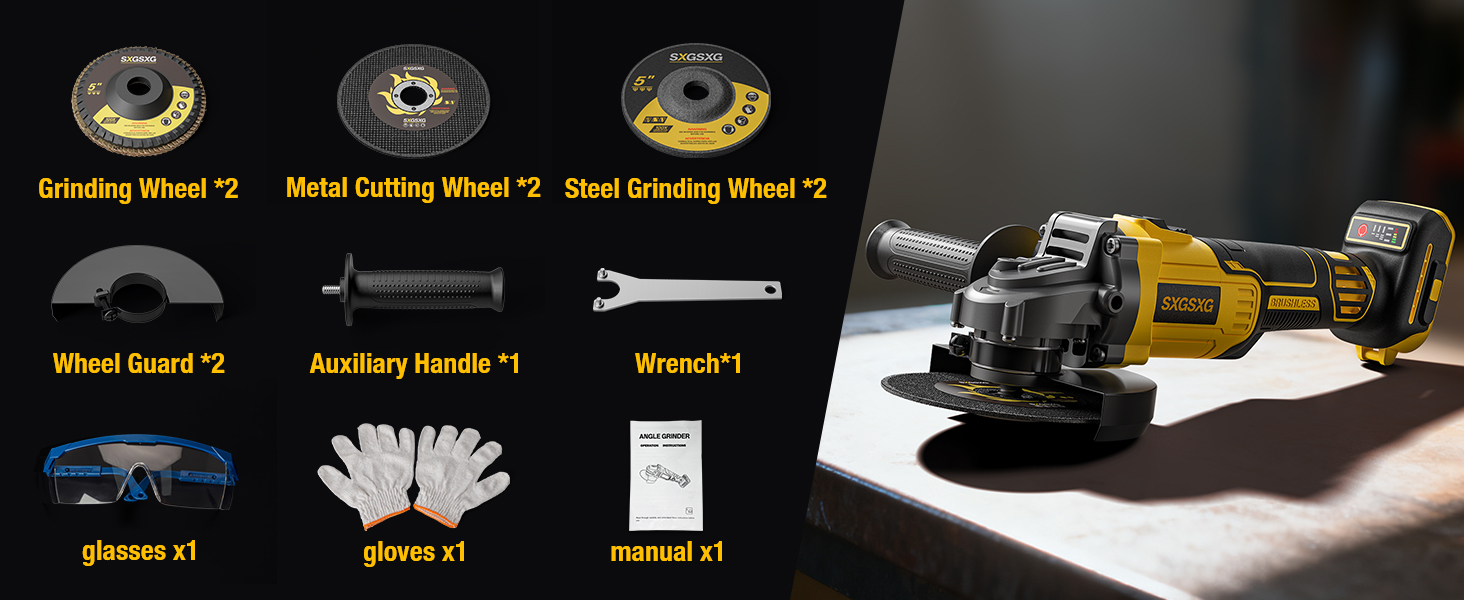 Angle Grinder Cordless for Dewalt 20v Max Battery