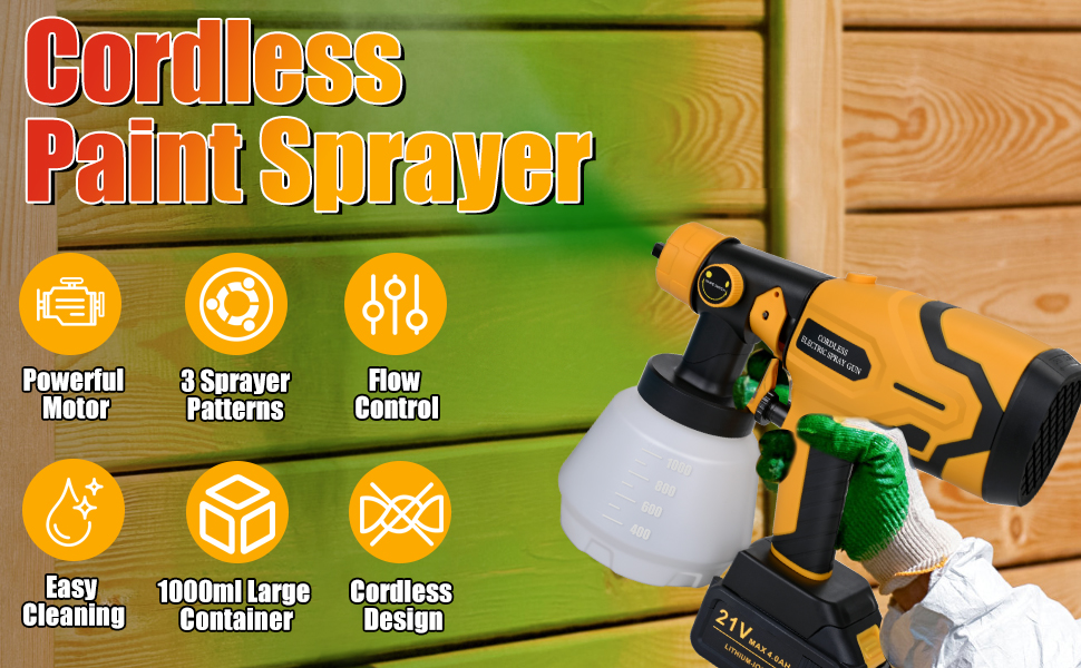 Paint Sprayer with Battery