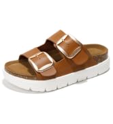 Project Cloud Genuine Leather Flat Sandals Beach Essentials Womens Sandals Memory Foam (Venita)