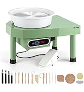 Huanyu Mini Pottery Wheel for Adults 4in Electric Small Ceramic Wheel Machine at Home DIY 24W Pow...