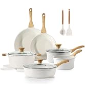 SENSARTE Nonstick Ceramic Cookware Set 13-Piece, Healthy Pots and Pans Set, Non-toxic Kitchen Coo...