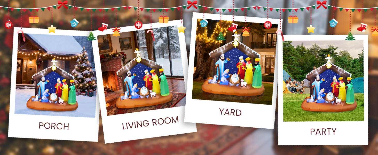 christmas blow up yard decorations