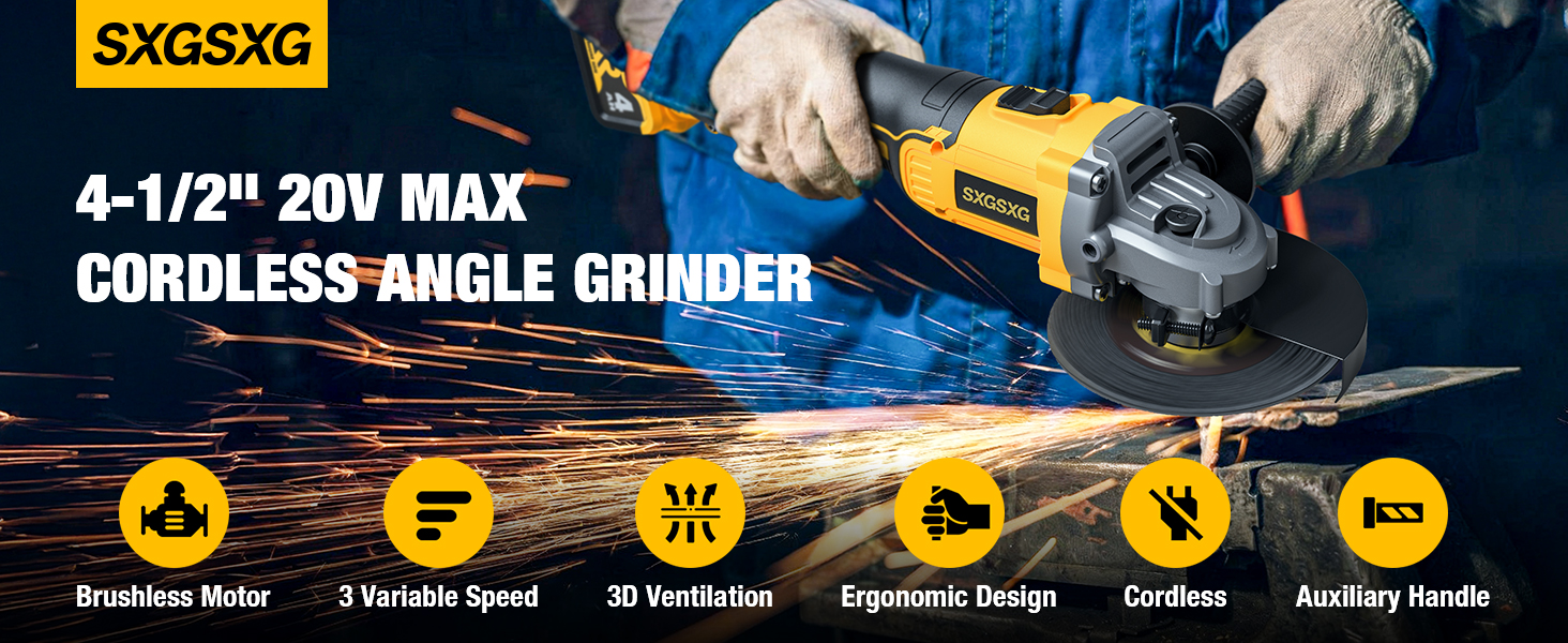 Angle Grinder Cordless for Dewalt 20v Max Battery