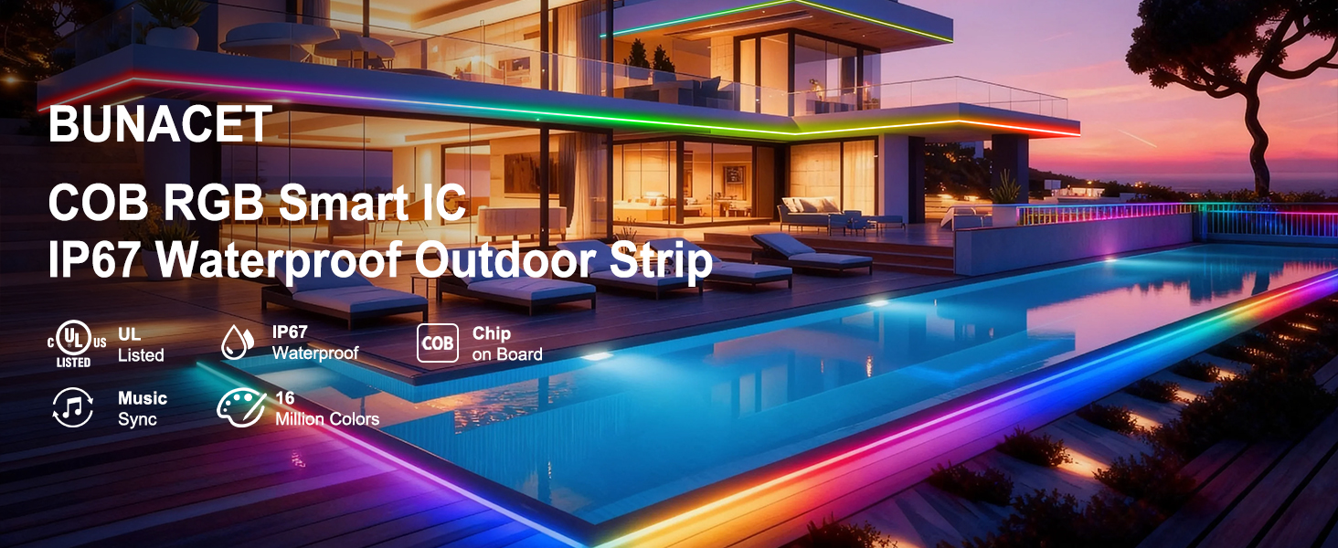 Waterproof outdoor RGB IC Strip