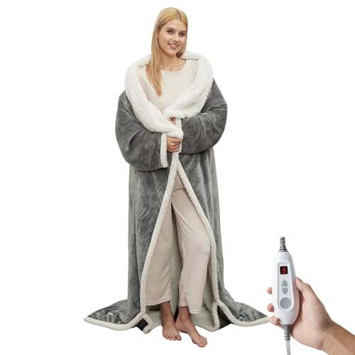 Electric Snuggle Blanket with Sleeves
