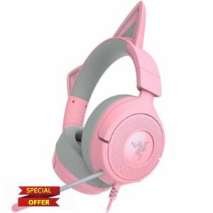 Razer Kraken Kitty V3 X Wired Gaming Headset: Kitty Ears - HyperClear Cardioid Mic - 40 mm Drivers - 7.1 Surround Sound - Cross-Platform via 3.5mm PC