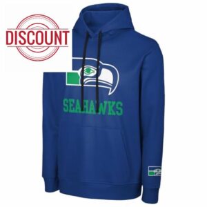 FOCO NFL Men's Official Throwback Retro Primary Logo Wordmark Polyester Pullover Hoodie Sweatshi