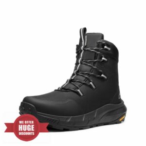 NORTIV 8 Men's Wide Winter Boots Grip on Snow Ice Insulated Waterproof Lightweight Comfortable Hiking Outdoor Boots
