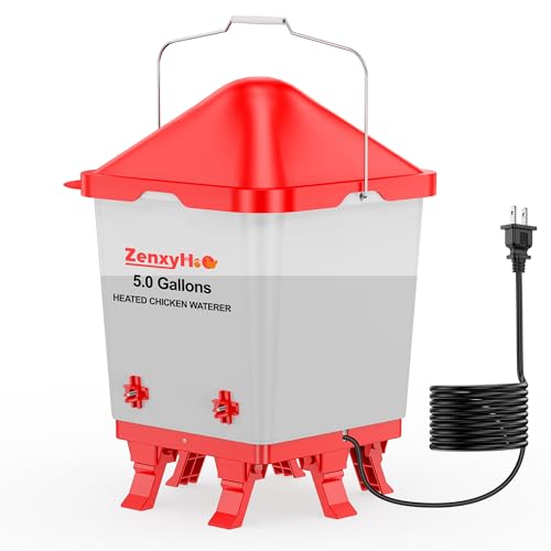 Chicken Water Heater with 4 Nipples and 10ft Power Cord