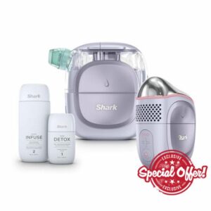Shark FacialPro Glow at-Home Hydro-Powered Facial System with DePuffi Hot & Cold Therapy – Professional Spa Skincare Device for Pore Cleansing
