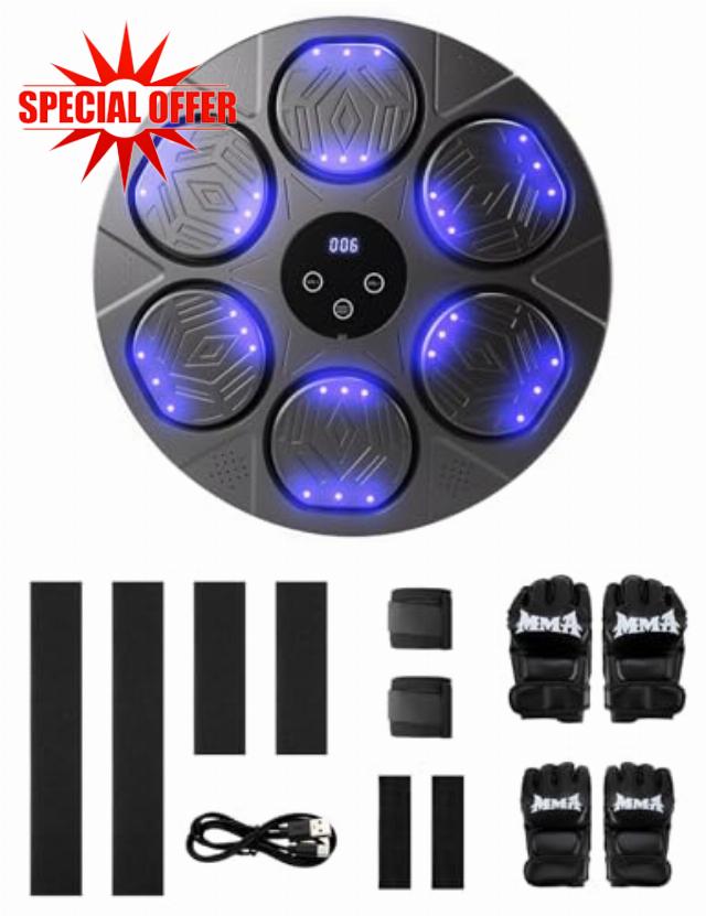 Music Boxing Training Machine for Kids & Adults - 9 Modes & 9 Speeds