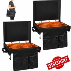 Romswi 2PK 3-Level Heated Stadium Seats for Bleachers with Back Support